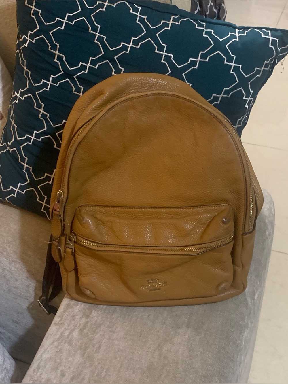 Coach Medium Leather Backpack